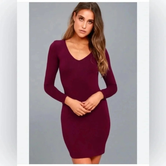 TALULA-ARITZIA V-Neck Womens Raspberry‎ Color Dress - Picture 3 of 13